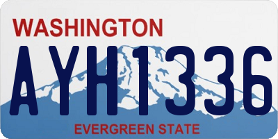 WA license plate AYH1336