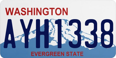 WA license plate AYH1338