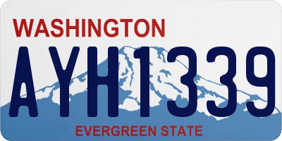 WA license plate AYH1339