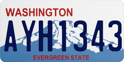 WA license plate AYH1343