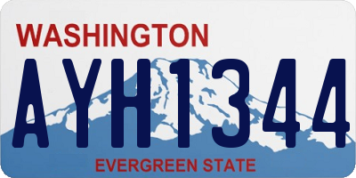 WA license plate AYH1344
