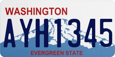 WA license plate AYH1345