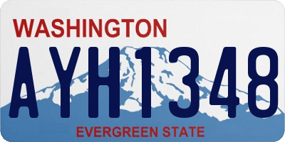 WA license plate AYH1348