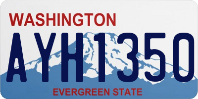 WA license plate AYH1350