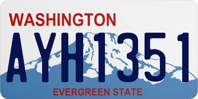 WA license plate AYH1351