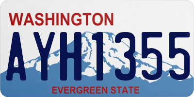 WA license plate AYH1355