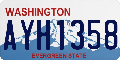 WA license plate AYH1358