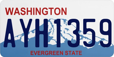 WA license plate AYH1359