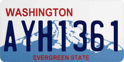 WA license plate AYH1361