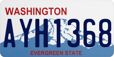 WA license plate AYH1368
