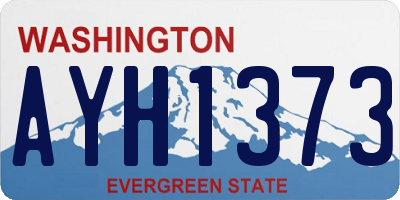WA license plate AYH1373