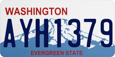 WA license plate AYH1379