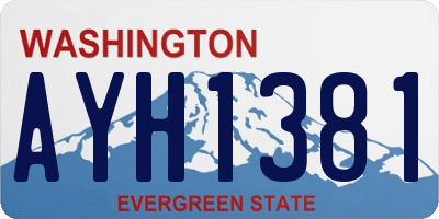 WA license plate AYH1381