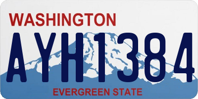 WA license plate AYH1384
