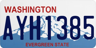 WA license plate AYH1385