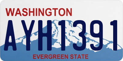 WA license plate AYH1391