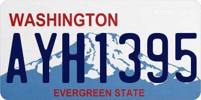 WA license plate AYH1395