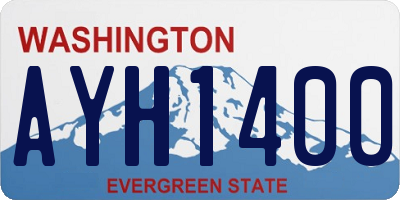 WA license plate AYH1400