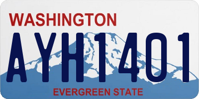 WA license plate AYH1401