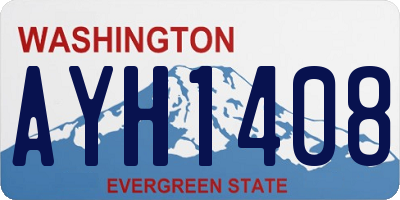 WA license plate AYH1408