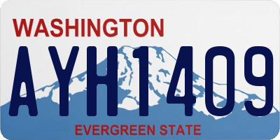 WA license plate AYH1409