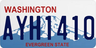 WA license plate AYH1410
