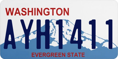 WA license plate AYH1411