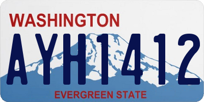 WA license plate AYH1412