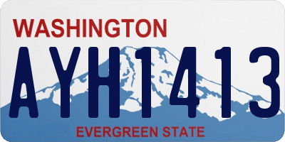 WA license plate AYH1413