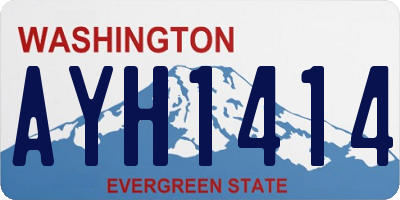 WA license plate AYH1414