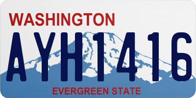WA license plate AYH1416