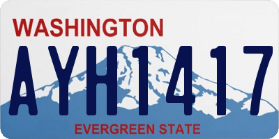 WA license plate AYH1417