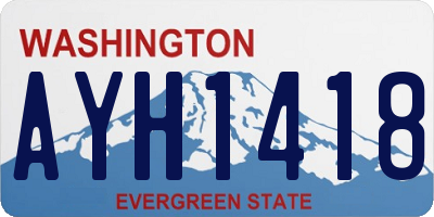 WA license plate AYH1418