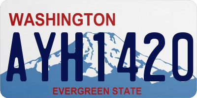 WA license plate AYH1420