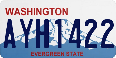 WA license plate AYH1422