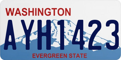 WA license plate AYH1423