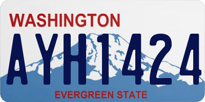 WA license plate AYH1424