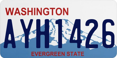 WA license plate AYH1426