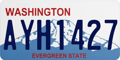 WA license plate AYH1427