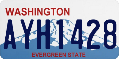 WA license plate AYH1428