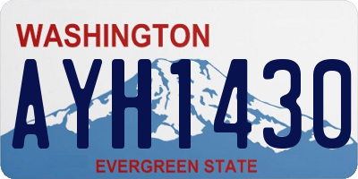 WA license plate AYH1430