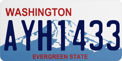 WA license plate AYH1433
