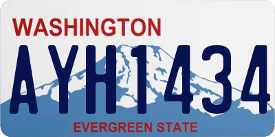 WA license plate AYH1434