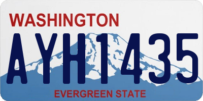 WA license plate AYH1435