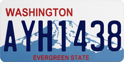 WA license plate AYH1438