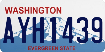 WA license plate AYH1439