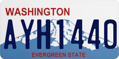 WA license plate AYH1440