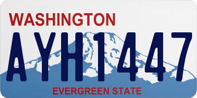WA license plate AYH1447