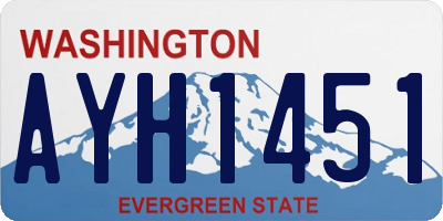 WA license plate AYH1451