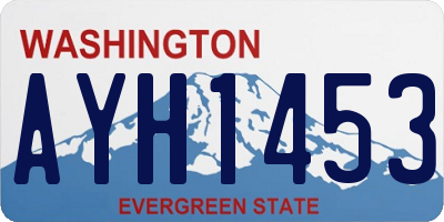 WA license plate AYH1453